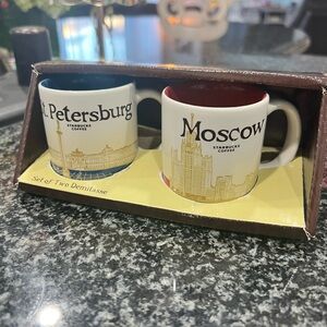 Starbucks espresso mugs Moscow and St. Petersburg